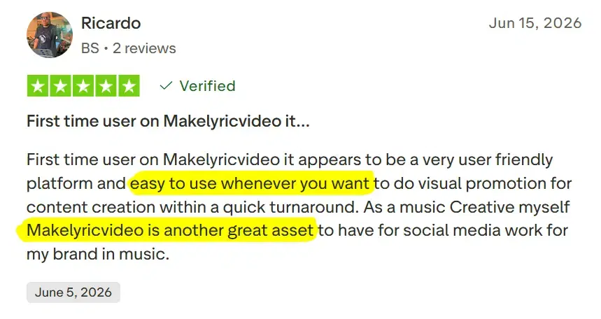 Client testimonial