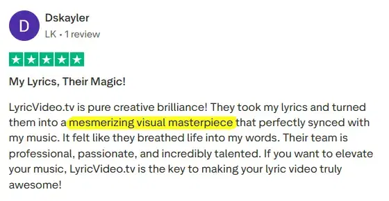 Client testimonial