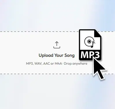 Drag and drop your song (MP3, WAV, AAC, M4V and more)